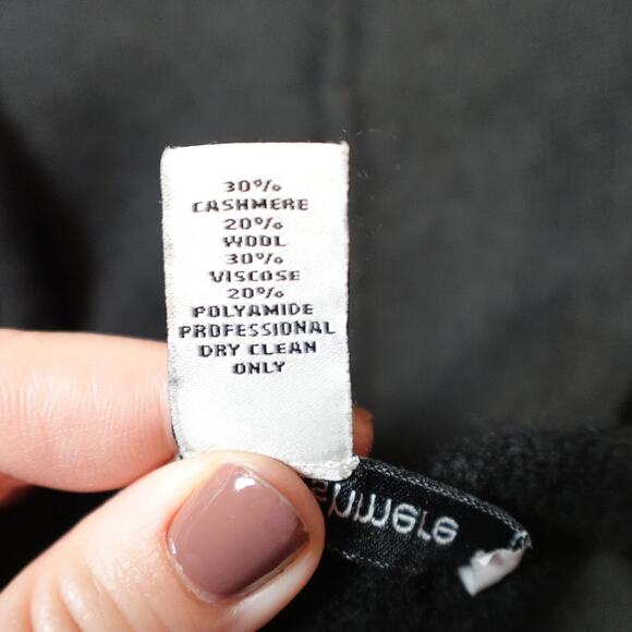 Autumn Cashmere Sweater Womens Small Cashmere Wool Blend Distressed Black - Picture 3 of 8